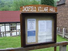 Jackfield Village Hall Notice Boad